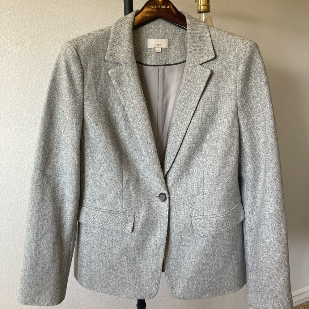 LOFT Size 10 Tweed Blazer